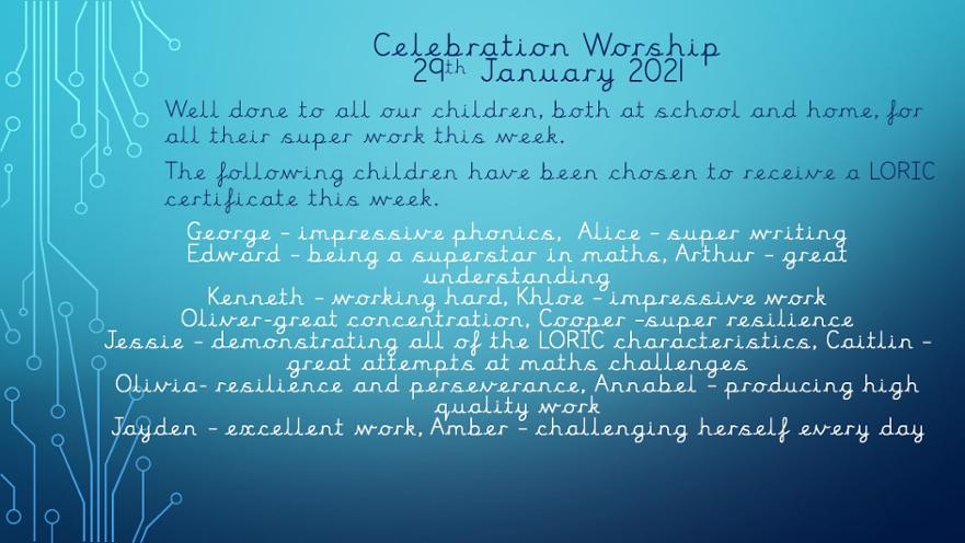 Celebration worship 29th jan 