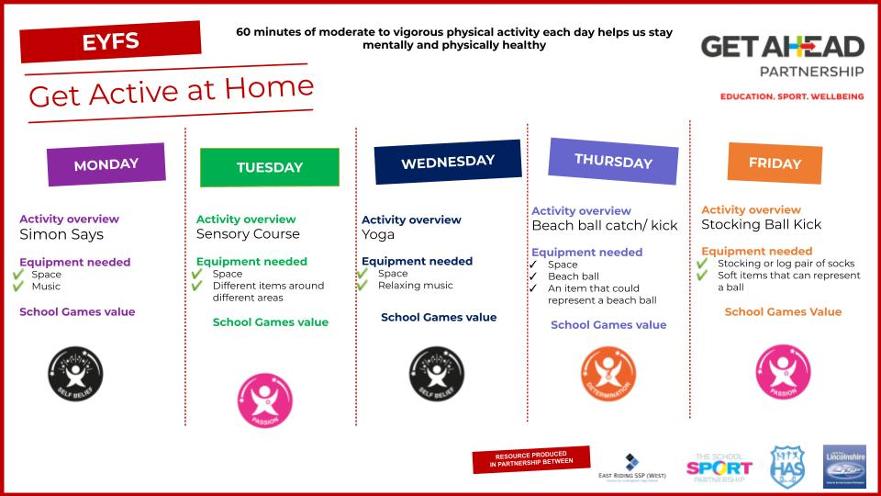 EYFS - Get Active at Home - Bank 6